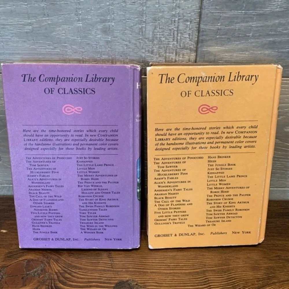 Vtg Heidi Treasure Island Companion‎ Book Lot 2 1963 HB Classroom Library YA